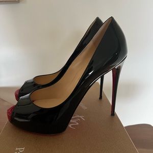 Christian Louboutin New Very Prive Patent Red Sole Pumps